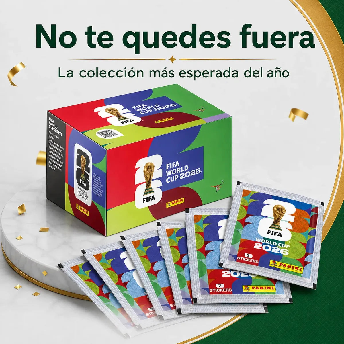 Caja Panini 100 Sobres 700 Estampas Mundial Fifa World Cup